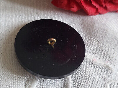 Gros bouton ancien avec ornement laiton collection moderniste 3,5 cm G6O