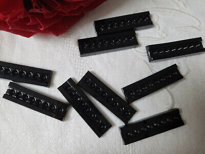 Lot 8 cabochons anciens verre noir à strasser création bijoux 3,5 cm T17