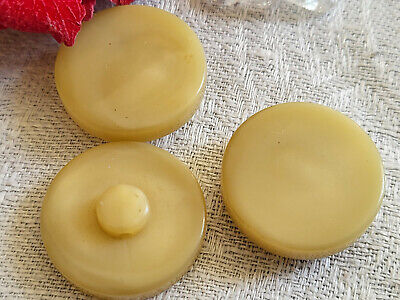 Trio boutons vintage beige crème à pied diamètre 2,2 cm ref 2467