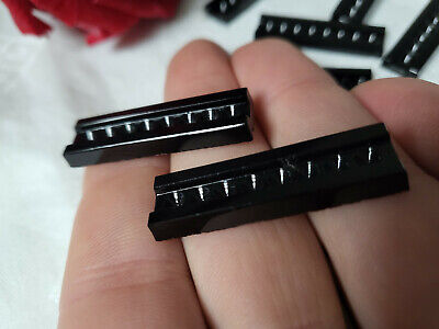 Lot 8 cabochons anciens verre noir à strasser création bijoux 3,5 cm T17