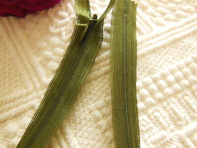 Fermeture éclair 50 cm vert verte kaki inv non- séparable A 70 couture robe