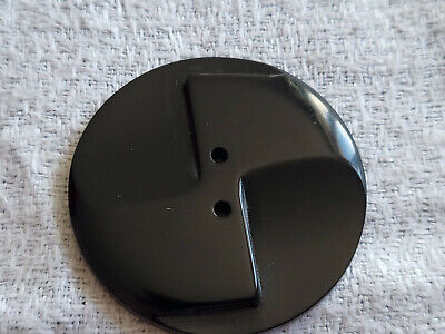 Bouton ancien art deco noir travaillé lumineux collection 3,6 cm G13N