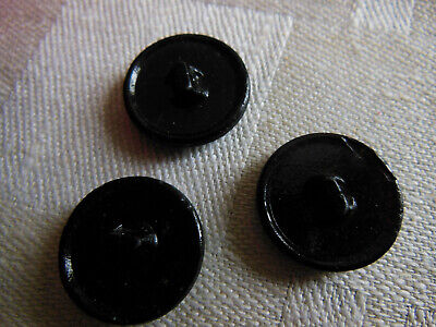 Trio Jolis boutons ancien en verre peint motif fleur Collection 1,7 cm G17F