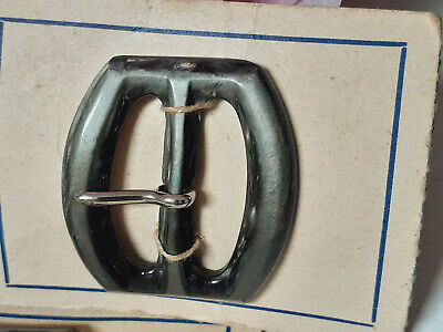 Lot 2 boucles de ceinture ancienne vintage gris marbré 3,6 sur 4 cm ME7