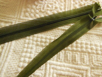 Fermeture éclair 50 cm vert verte kaki inv non- séparable A 70 couture robe