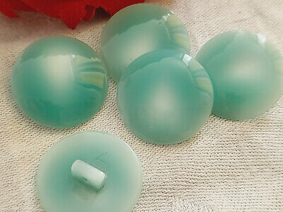 Lot 5 jolis boutons vintage bleu camaieu à pied joli couleur 2,2 cm ref 5168