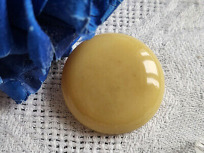 collection ancien bouton creme veiné à pied métal bombé 2,6 cm D13J