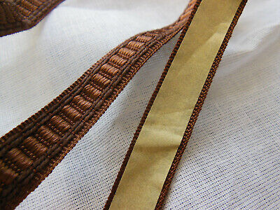 Galon vintage adhésif marron 3 mètres sur 1,4 cm A2