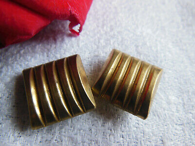 Duo boutons anciens en métal carré collection diamètre 1,6 cm D14J