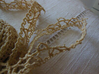 Dentelle ancienne écrue bi grande longueur 4 mètres 20 sur 1,6 cm T2-35
