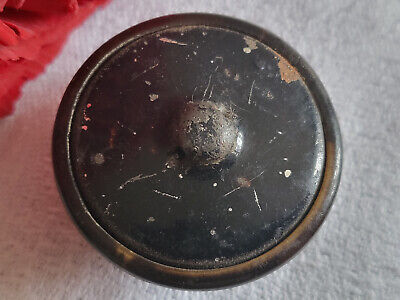 GROS bouton ancien en celluloïd marron collection Volume 3,6 cm ref 1440