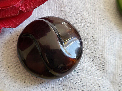 Bouton ancien en celluloïd marron noir collection diamètre: 2,8 cm D12R