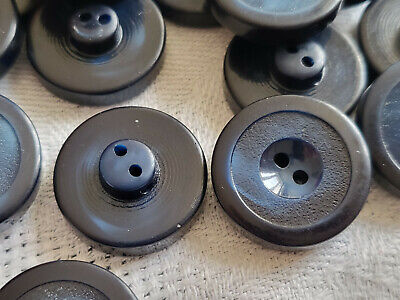 Lot 12 boutons vintage bleu foncé diamètre 1,7 cm ref 5370