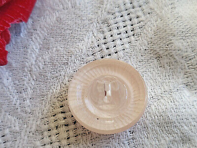 Bouton ancien en verre rose satiné pastel à pied Diamètre 1,7 cm G4K