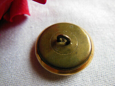 Bouton ancien en metal doré travaillé spirale gros 2,6 cm G12S