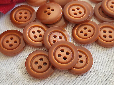 Lot 19 boutons vintage marron pourtour lumineux 1,8 cm ref 1888