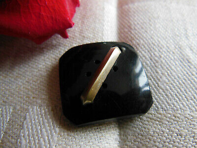 Bouton ancien collection noir ornement métal moderniste 2,3 cm D5M