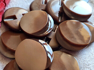 lot 6 beaux boutons vintage marronl travaillé à pied 2,2 cm ref 5498