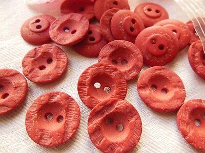 Lot 12 boutons rouge 2 trous couture mercerie diamètre: 1,8 cm ref 515