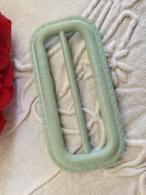 Boucle de ceinture vintage longue bleu tendre 6,3 cm sur 3 cm ME4-14