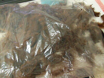 Gros lot de plumes vintage marrons chapeau modiste N°13 B7