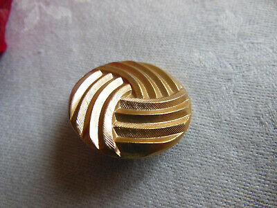 Bouton ancien en metal doré travaillé spirale gros 2,6 cm G12S
