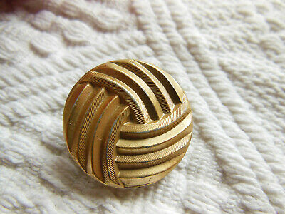 Bouton ancien en métal doré travaillé 2,6 cm G15B