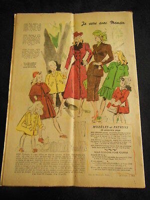 Le petit echo de la mode 1948 n°7 dans la poche de mon tablier chapeaux filles