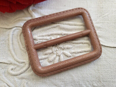 Boucle de ceinture vintage rose marron 5,3 sur 4,1 cm ME4-26