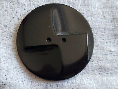 Bouton ancien art deco noir travaillé lumineux collection 3,6 cm G13N