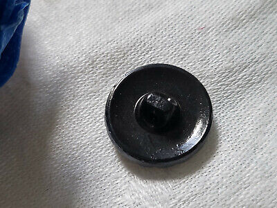 Bouton ancien verre gris pourtour dentellé vintage diamètre: 1,7 cm G8A