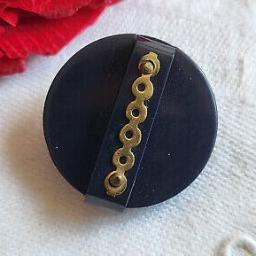 Elégant bouton ancien avec ornement laiton collection moderniste 2,3 cm G17E