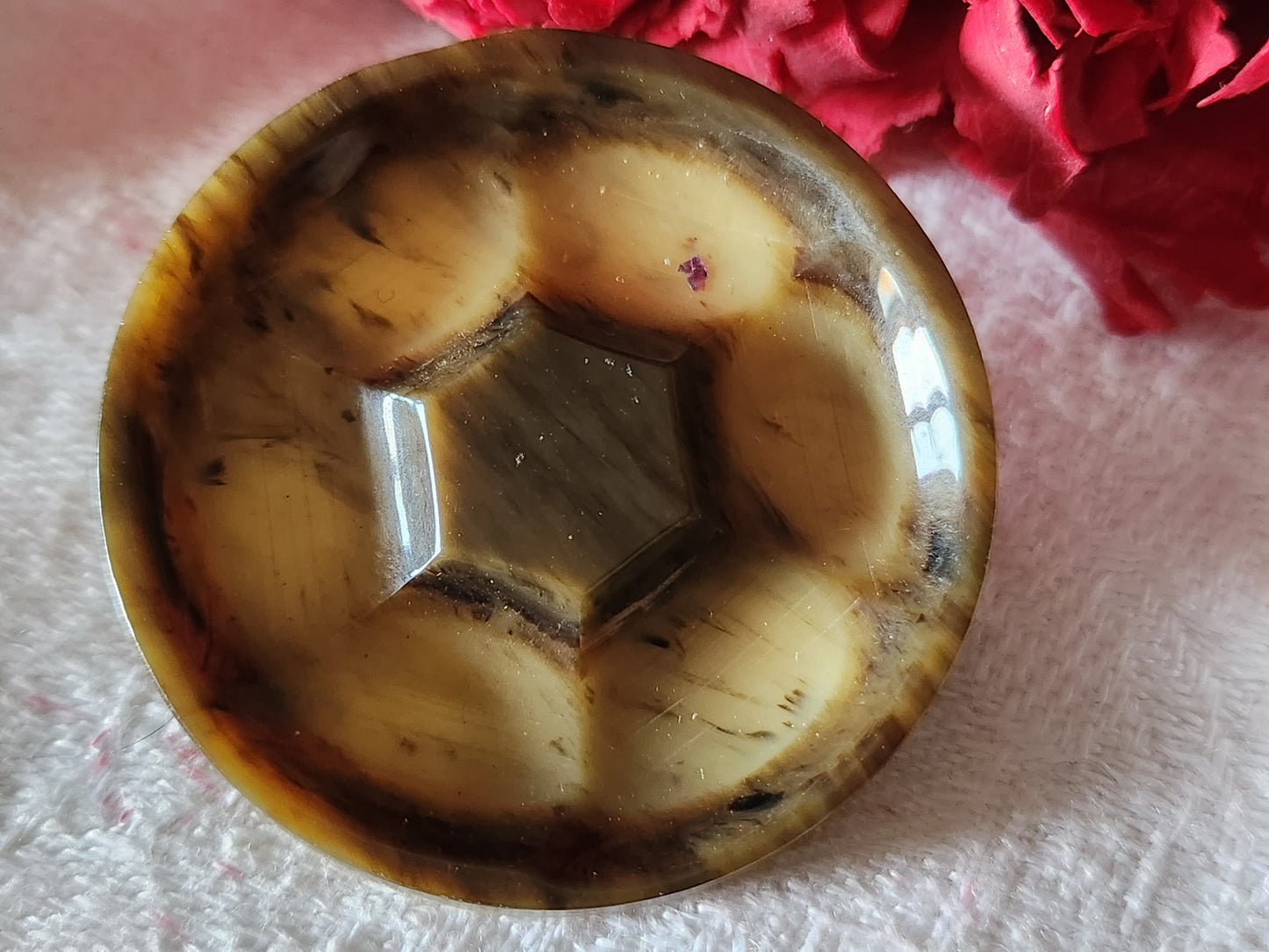 Gros bouton ancien art déco galalithe année 20/30 parurier 3,8 cm ref 7032