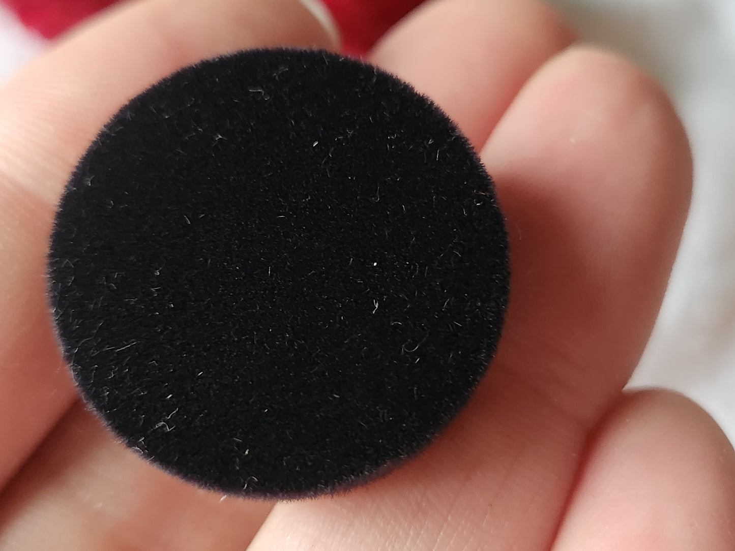 Lot 8 gros boutons vintage daim noir épais parurier 2,8 cm ref 7052