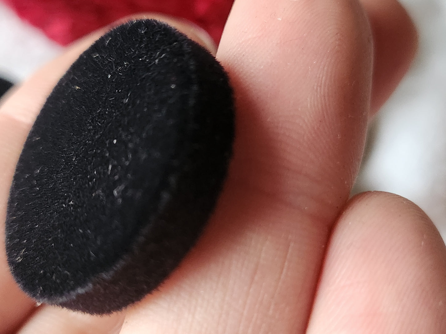 Lot 8 gros boutons vintage daim noir épais parurier 2,8 cm ref 7052