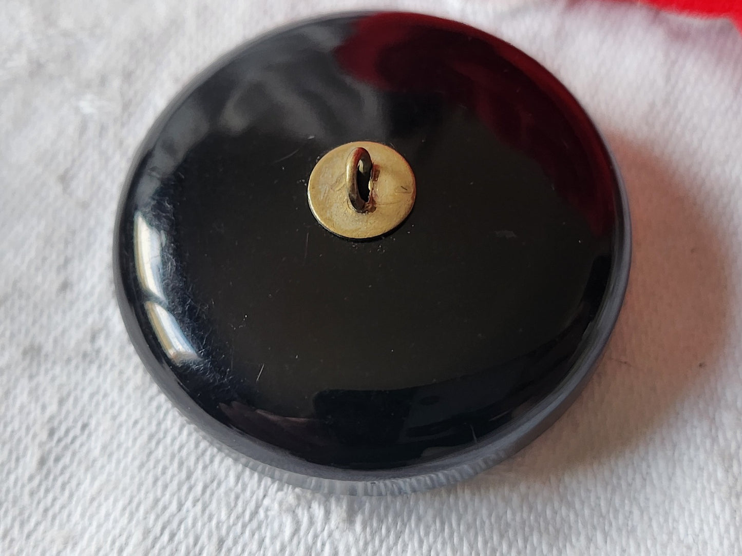 Collection gros bouton vintage passementerie noir pied créateur 3,5 cm D13J