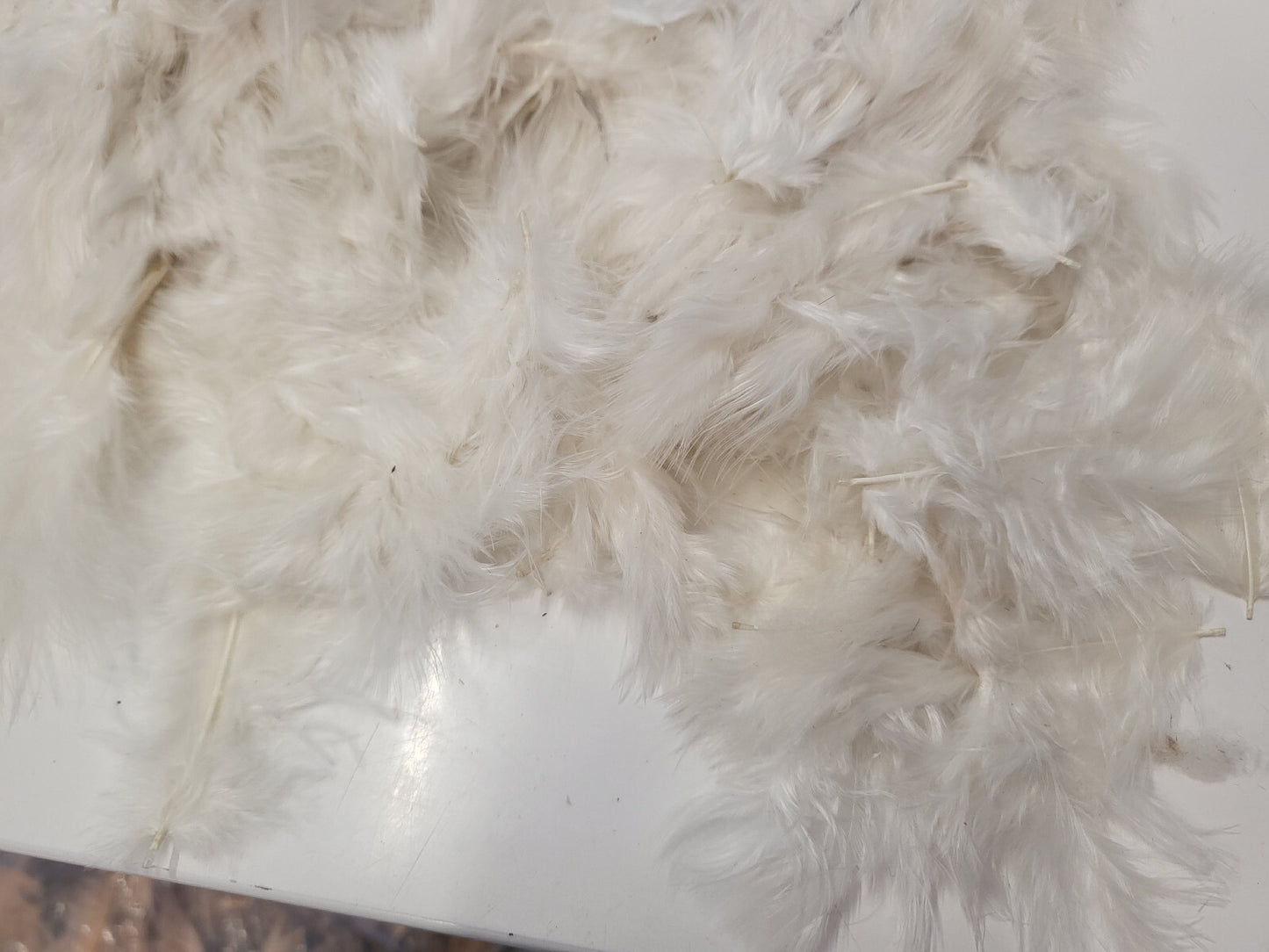 Gros lot de plumes vintage blancs blanches chapeau modiste N°14 B6