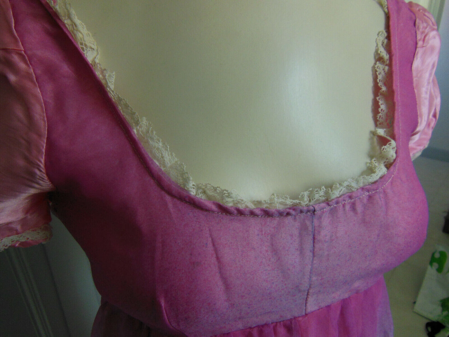 Pur vintage robe longue chemise de nuit? année 60 damasT34/36? B5