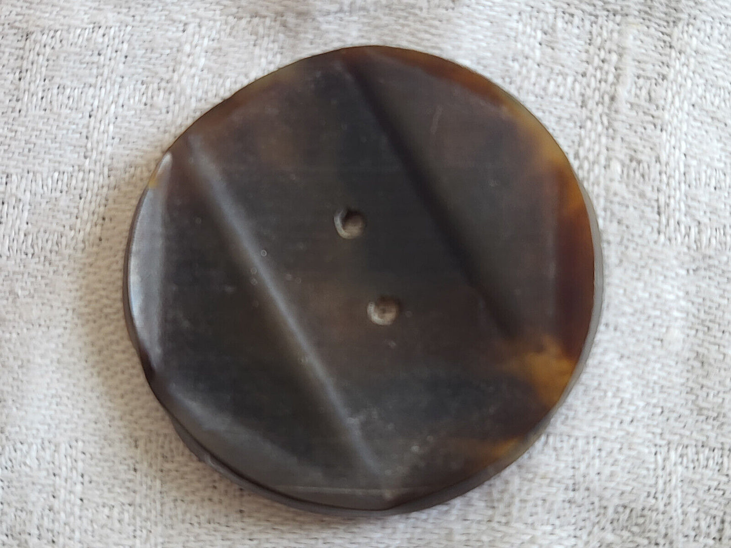 Collection ancien art deco marron jaspée fin gros diamètre 3,5 cm D10P