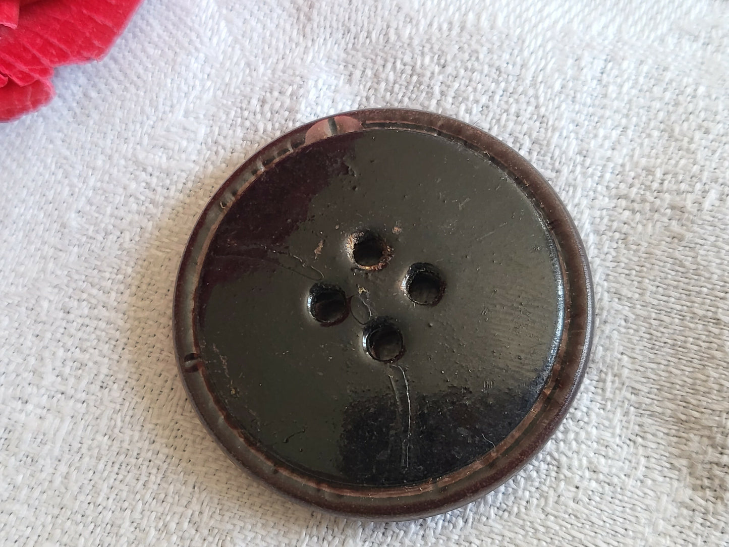 Gros bouton ancien en celluloïd violet collection diamètre 3,1 cm G12F