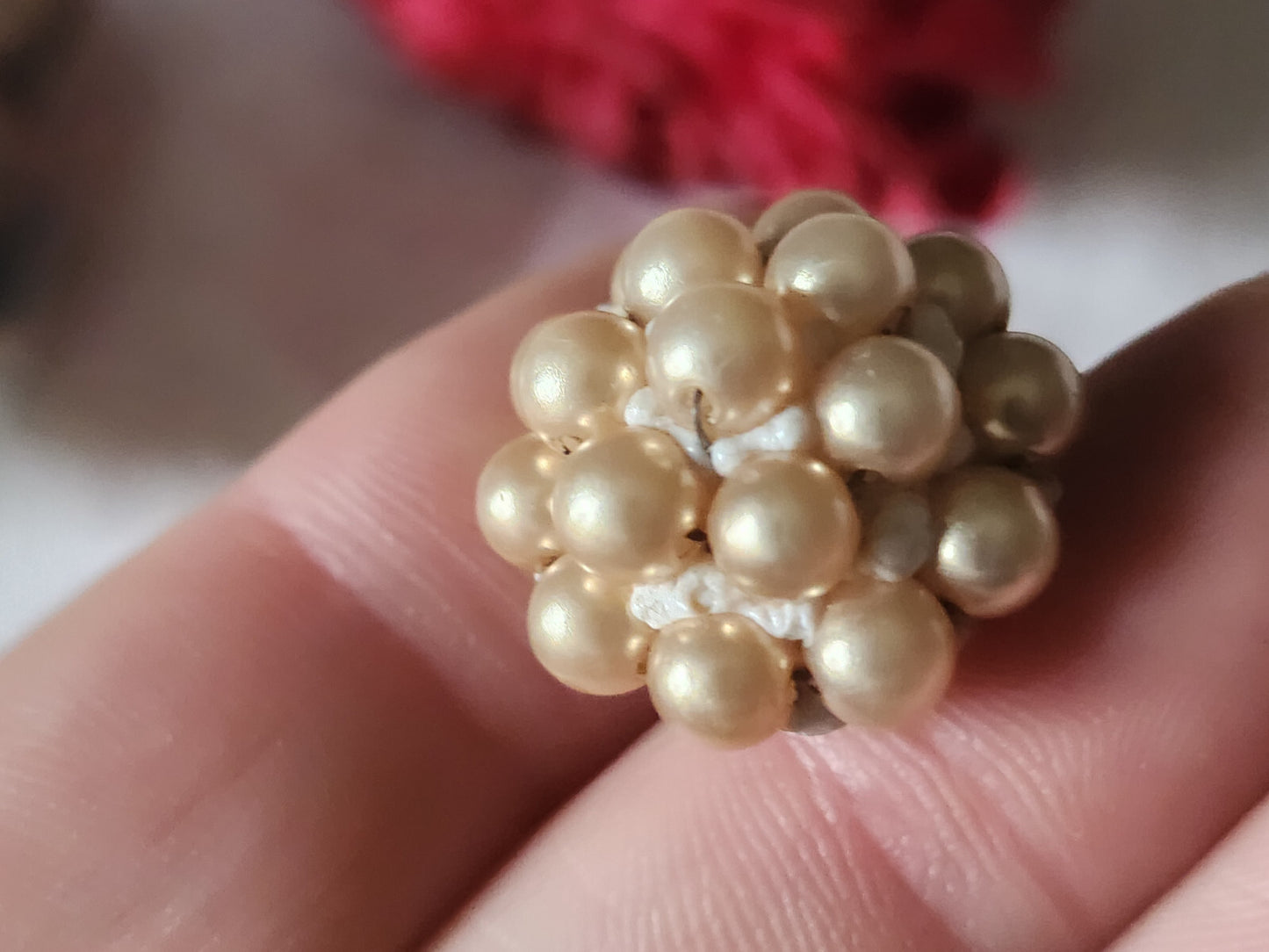 Collection bouton ancien fait maison ???? perle dome 2,1 cm G18H