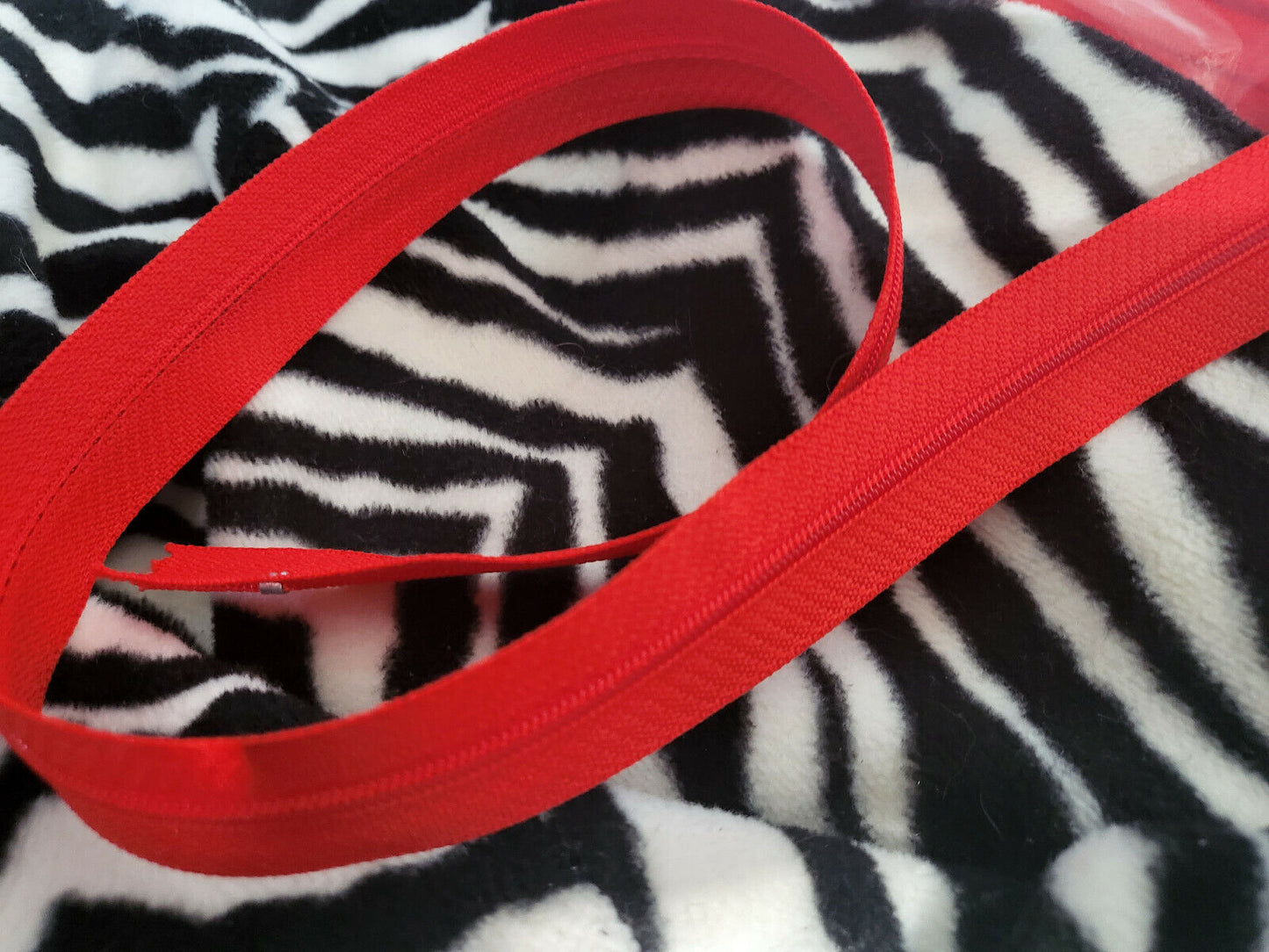 Grande fermeture éclair 60 cm rouge non- séparable robe A 25