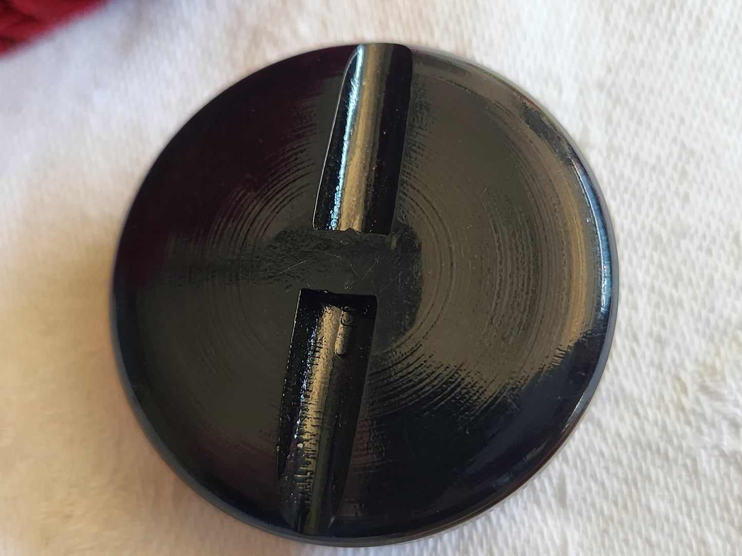 Gros bouton vintage ancien passementerie noir 34 mm ou 3,4 cm G19J
