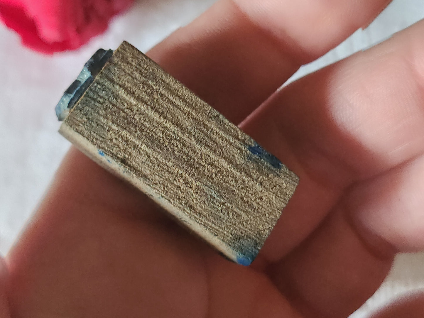 Mini tampon ancien monogramme B broderie feston collection couture mercerie