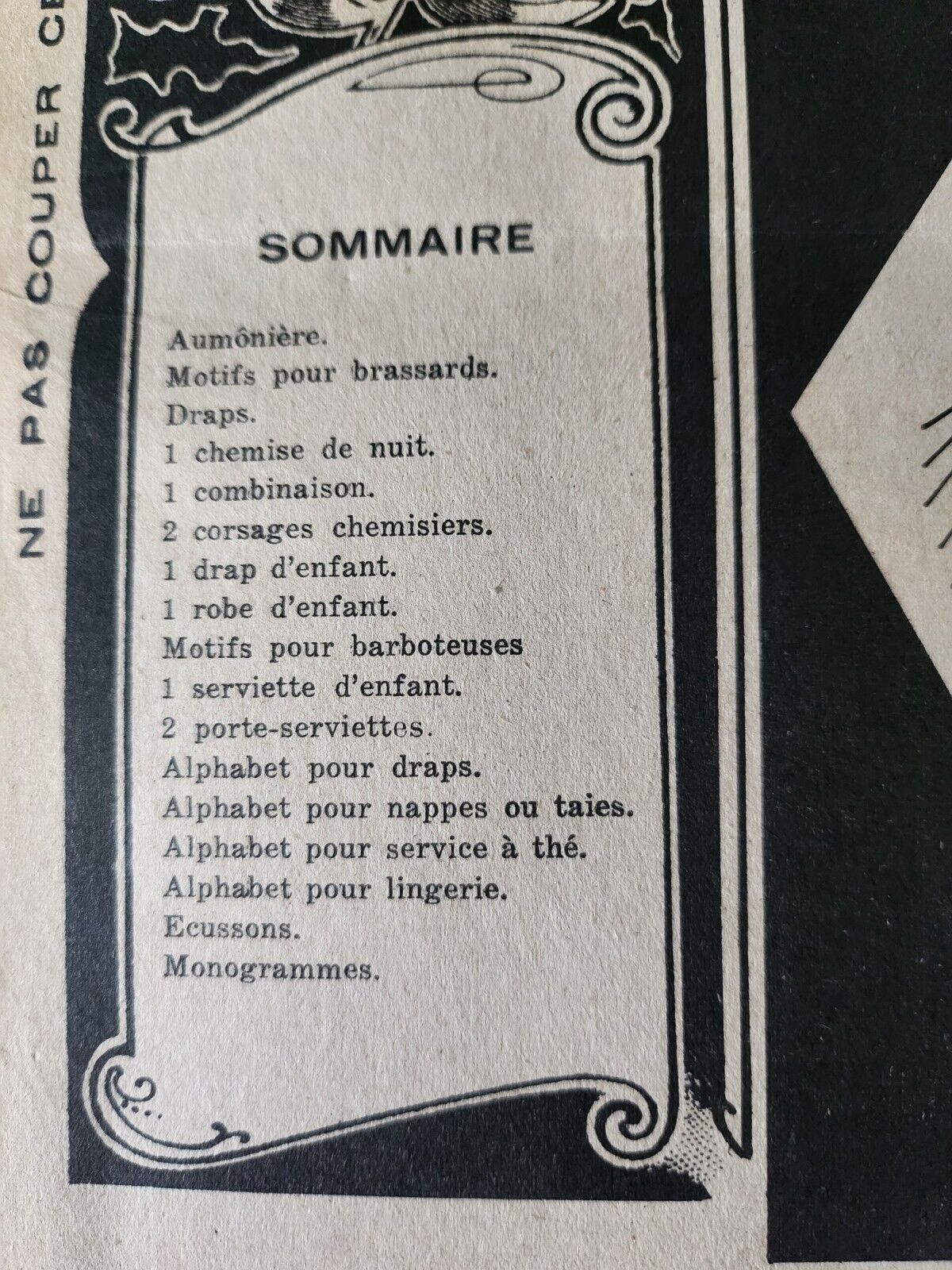 Le journal des brodeuses 1953 n° 696 lingerie aumônière brassards alphabet