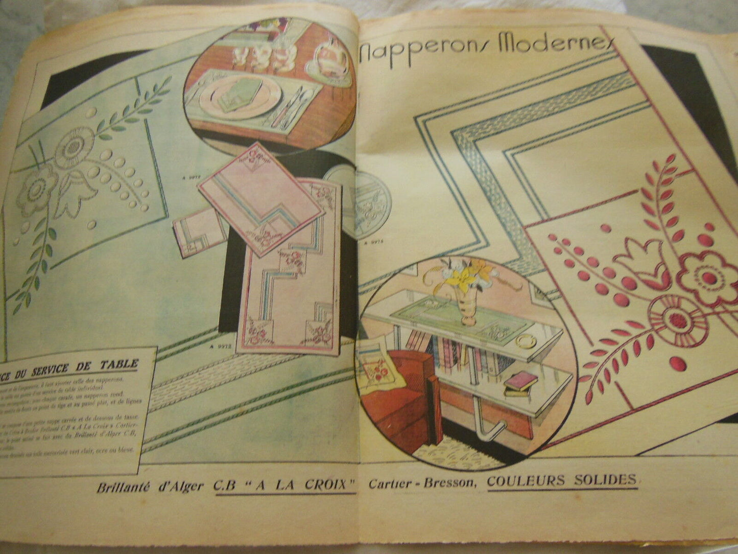 Mon ouvrage 1939 n°383 trousse liserons blouson service à thé tapisserie