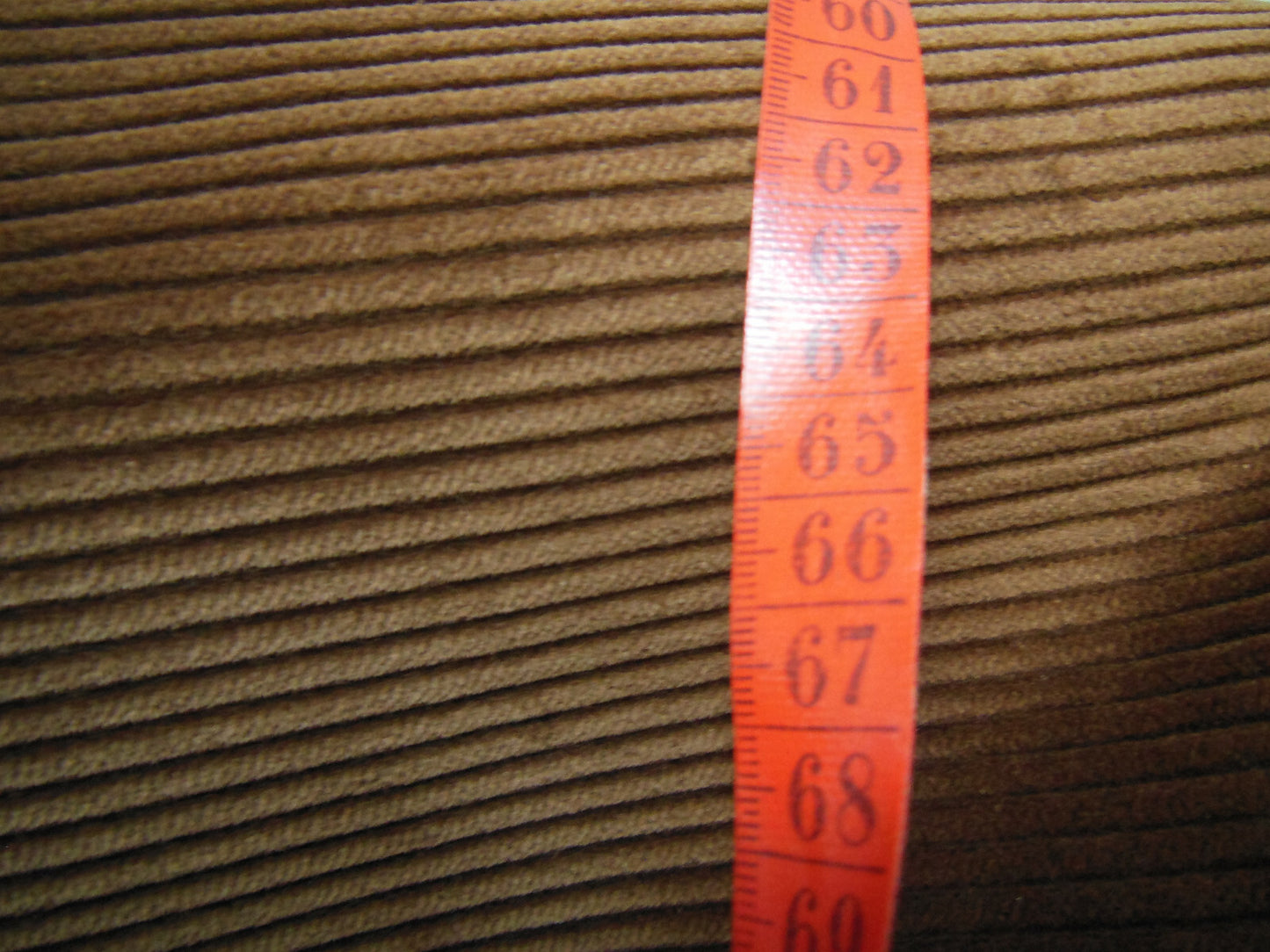Grand coupon tissu vintage velours large trame marron 1 mètre 60 sur 1 m 45 B6