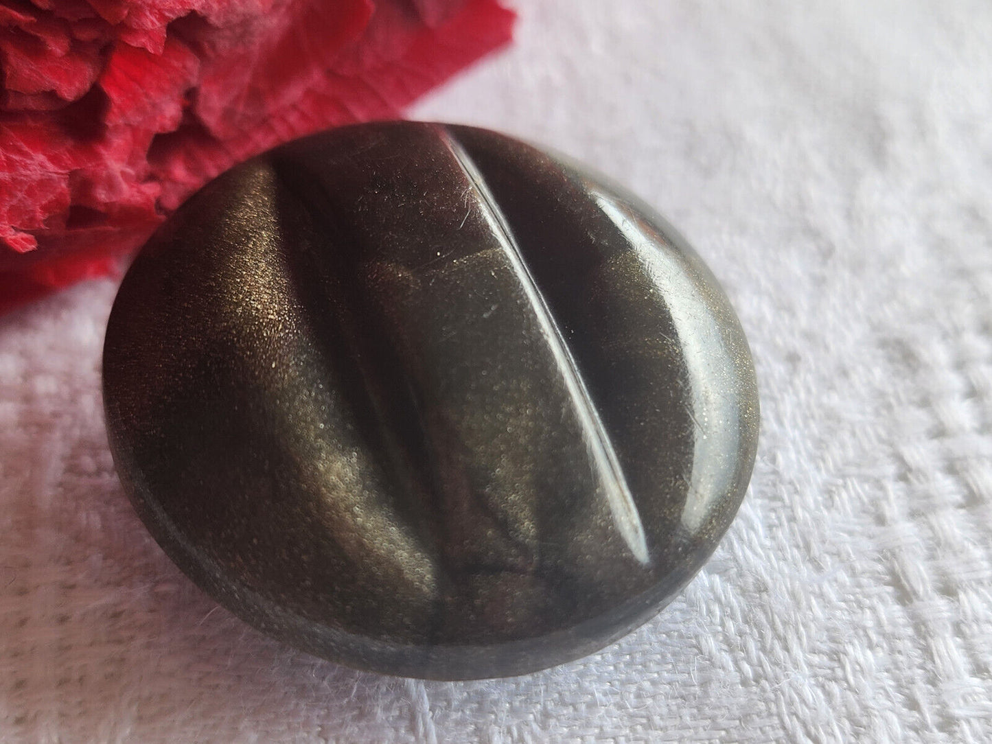 Bouton ancien en celluloïd capsule ombragé superbe pied 2,8 cm D14N