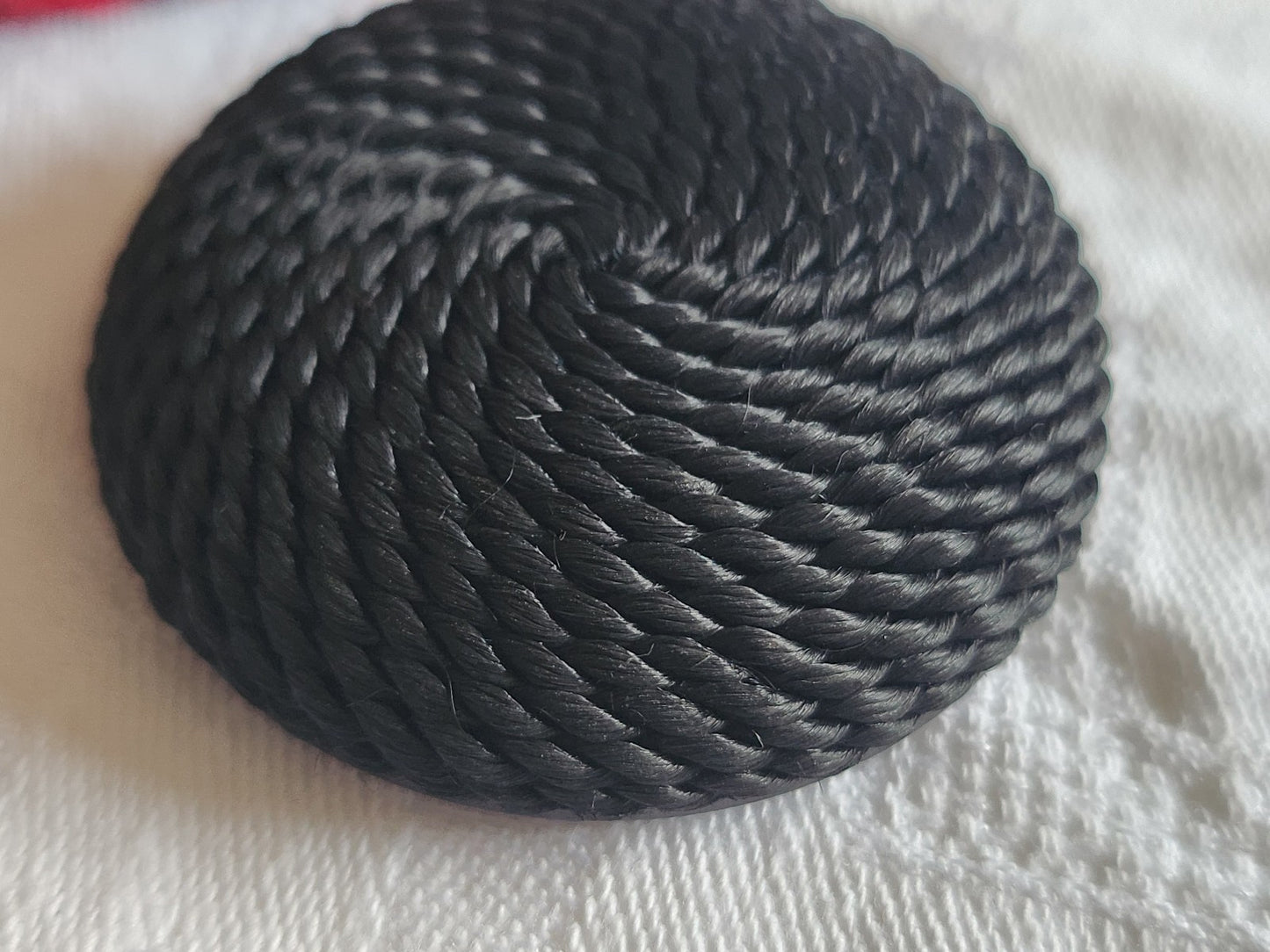 Enorme bouton vintage ancien passementerie noir 4,7 cm ou 47 mm ref 1483
