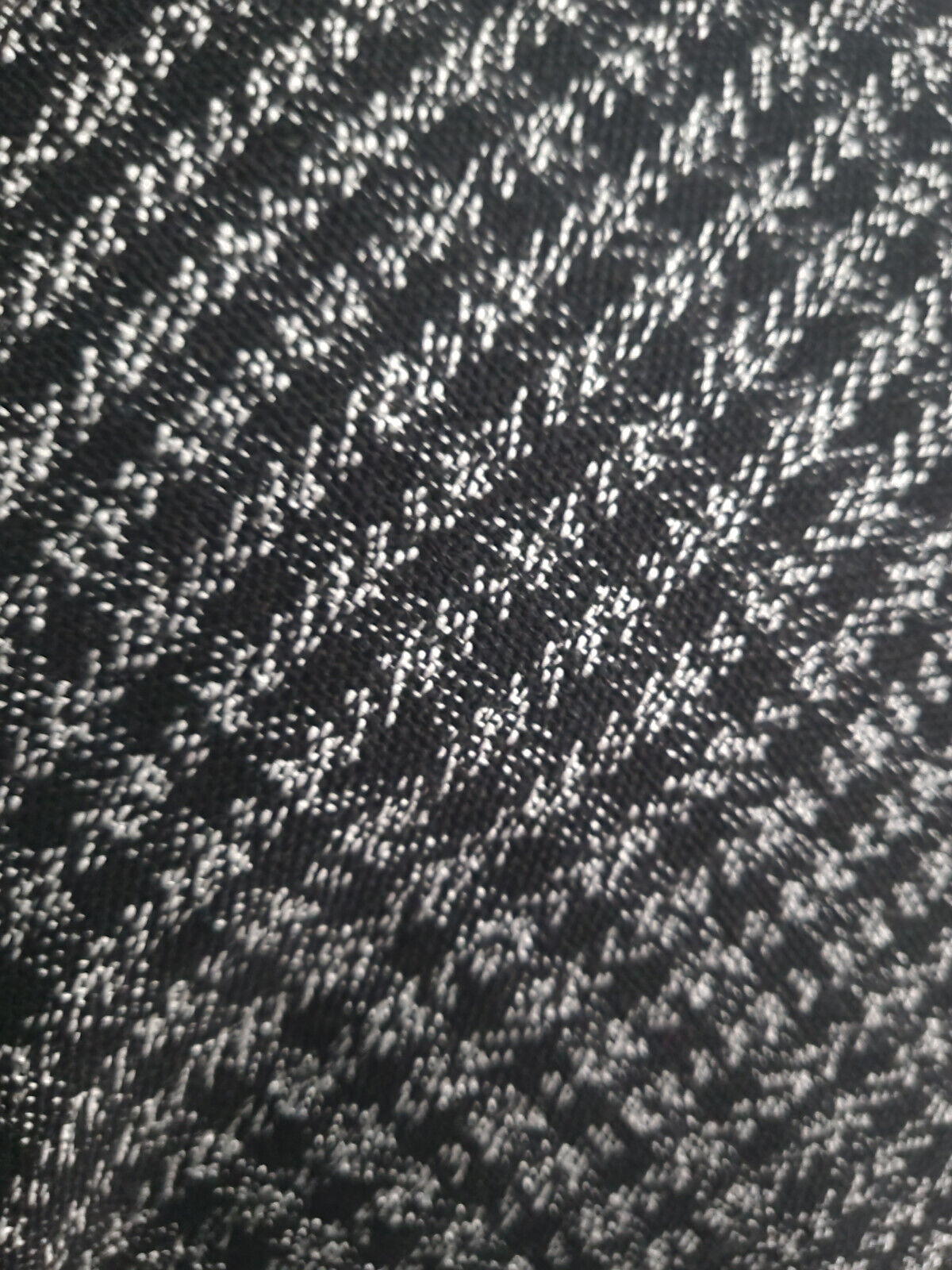 Ancien coupon tissu vintage idéal jupe noir gris 2 mètres 50 sur 1 mètre 60 B6